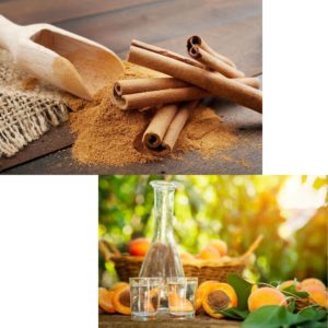 シナモンとアプリコットブランデー