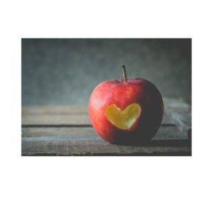 りんご　ハート