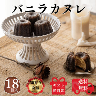送料無料 バニラカヌレ 18個 入り 構想から20年の 日本人向け しっとり ジューシー カヌレ バニラ と カスタード の 芳醇 カヌレ フランス 伝統菓子 canele カヌレドボルドー